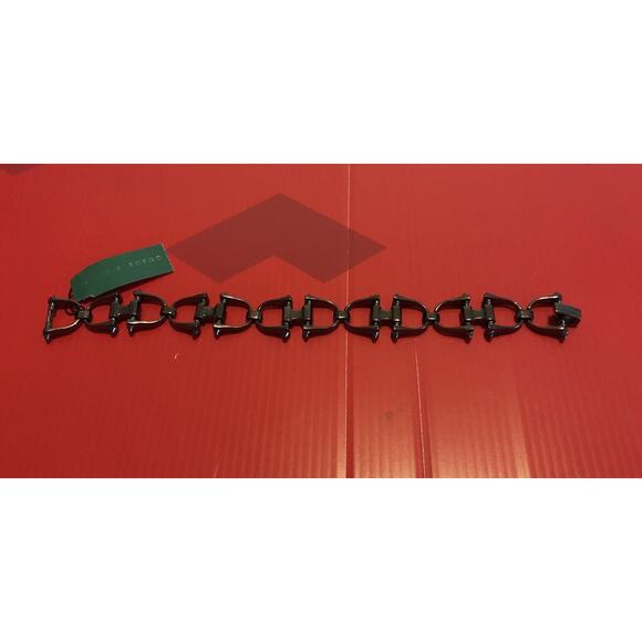 EDDIE BORGO MAN horseBit Link 925 Sterling Silver Bracelet NWT $500 - Picture 6 of 6